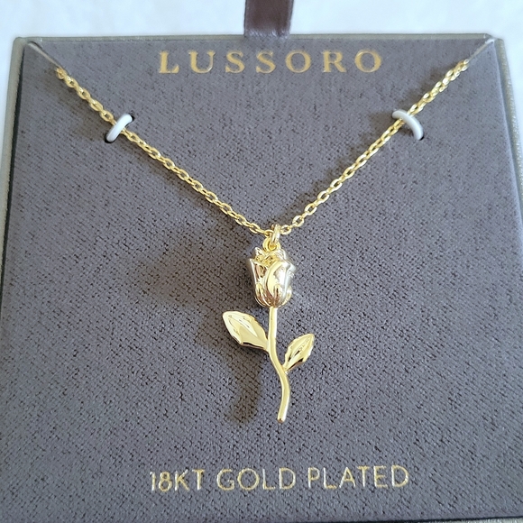 Lussoro Gold💛 Rose🌹 Pendant Necklace - NIB - Picture 14 of 15